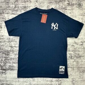 NWT Mitchell & Ness NY Yankees Cooperstown T-Shirt Large Navy MSRP $45
